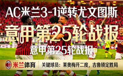 AC米兰球员庆祝胜利 意甲比赛战报 米兰体育